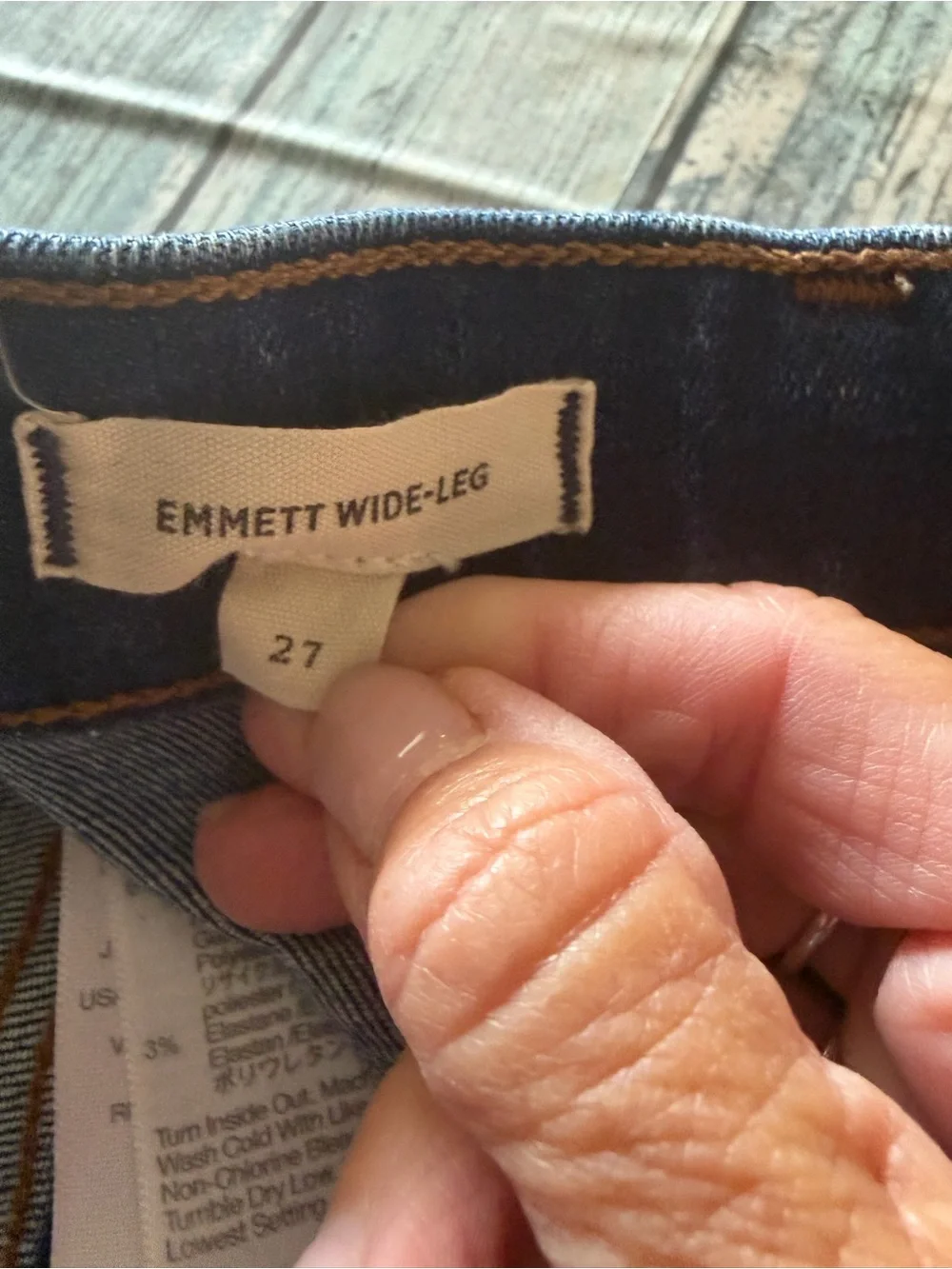 Madewell The Emmett Wide-Leg Full Length Nighthawk Wash Size 27 - Picture 9 of 10